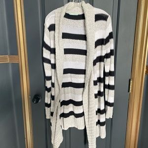 Long striped cardigan